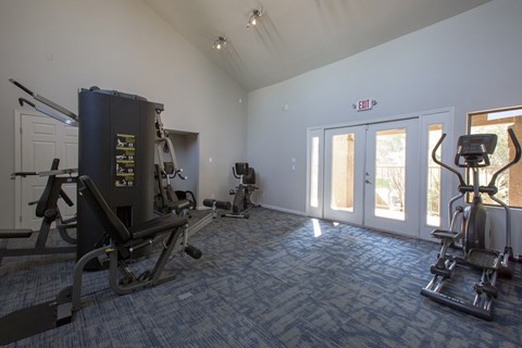 Fitness center at Villas de la Terraza Apartments in Albuquerque NM October 2020